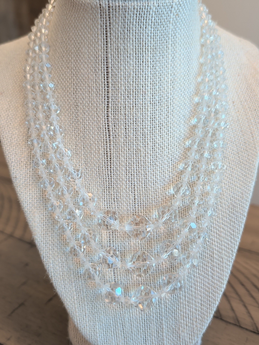 Crystal Multi-Strand Necklace - Clear